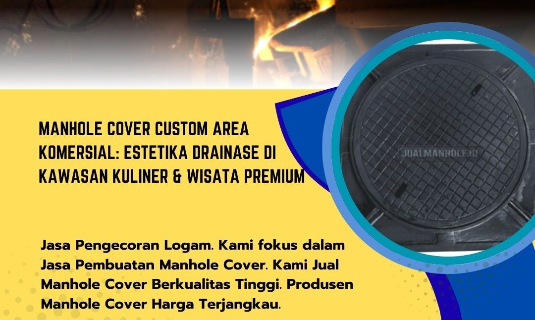 Manhole Cover Custom Area Komersial: Estetika Drainase di Kawasan Kuliner & Wisata Premium