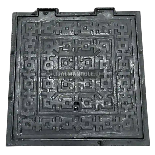 Manhole Cover Kotak Motif